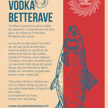 Coeur de saumon Vodka Betteraves